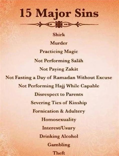 What is the most haram sins?