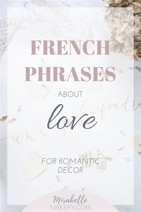 What is the most romantic French saying?