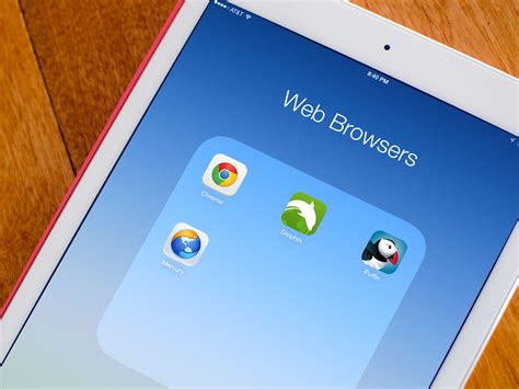 What is the name of the browser on the iPad?