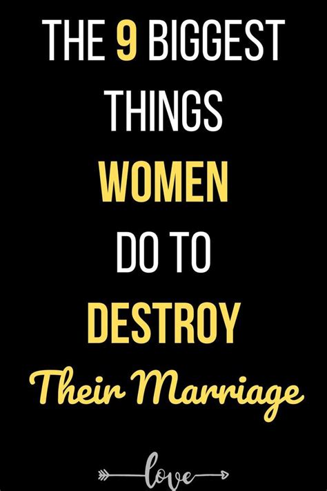 What is the number one thing that destroys marriages?