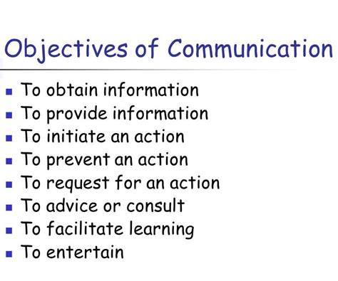 What is the objective communication?