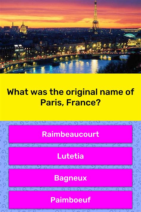 What is the old name of Paris?