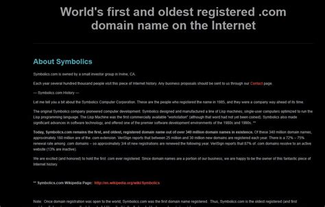 What is the oldest website?