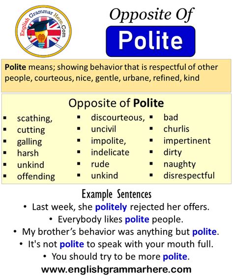 What is the opposite form of polite?