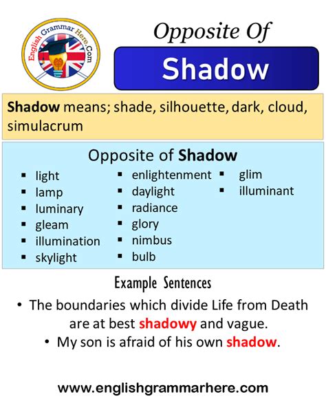 What is the opposite of shadow?