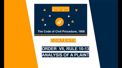 What is the order 7 rule 1?