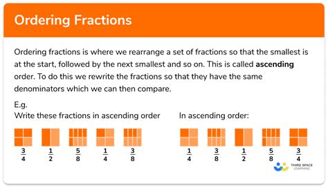 What is the ordering of fractions?