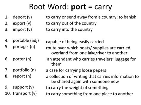 What is the original word for port?