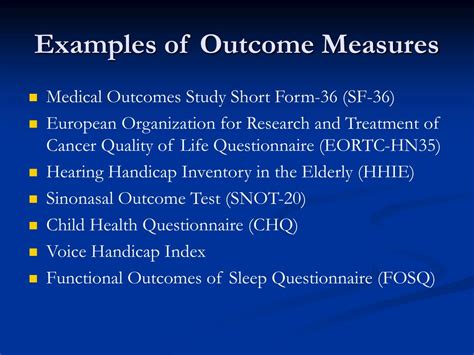 What is the outcome measure?