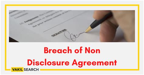 What is the penalty for breaching a non-disclosure agreement?