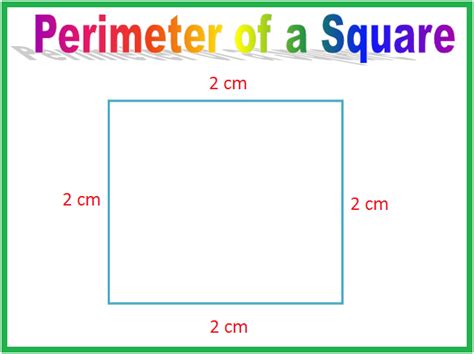 What is the perimeter 4 A _______ of a square?