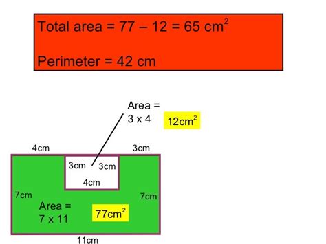 What is the perimeter of 11cm and 7cm?