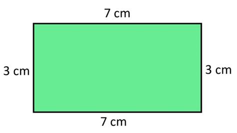 What is the perimeter of 7cm and 3cm?