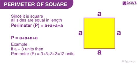 What is the perimeter of a 9cm square?