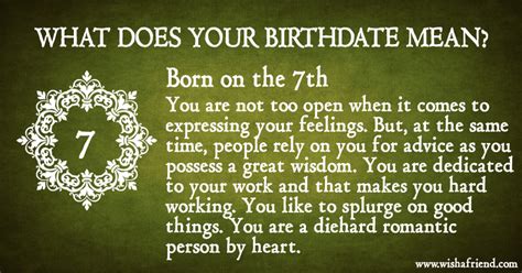 What is the personality of someone born on the 7th?