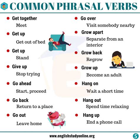 What is the phrasal verb of leave?