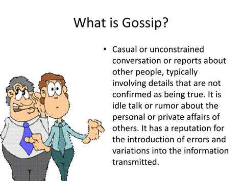 What is the phrase that means gossip?
