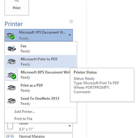 What is the port for Microsoft print to PDF?