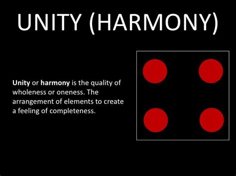 What is the principle of harmony?