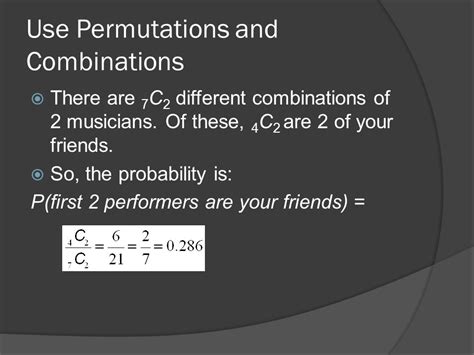 What is the probability of 7C2?