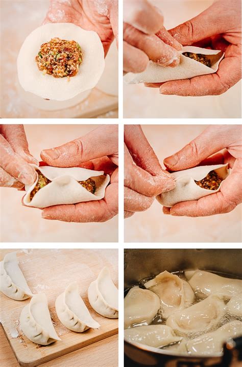 What is the process of making Chinese dumplings?