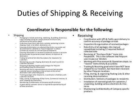 What is the professional name for shipping and receiving?