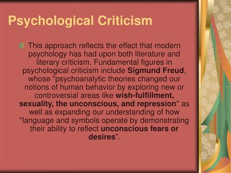 What is the psychology behind criticism?