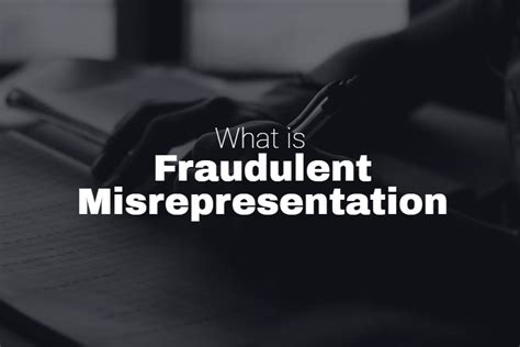 What is the punishment for misrepresentation?
