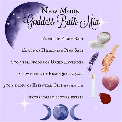 What is the purpose of a new moon bath?