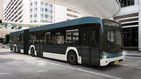 What is the range of a fully electric bus?