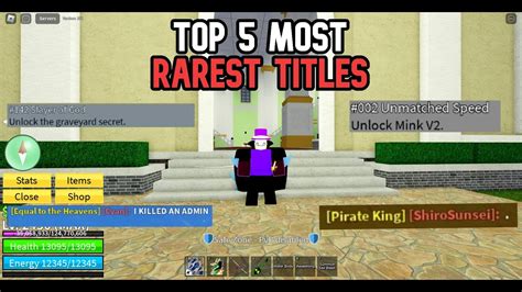 What is the rarest Blox fruit title?