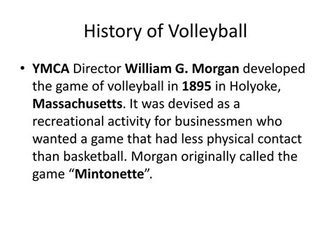 What is the real history of volleyball?