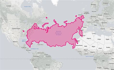 What is the real size of Russia?