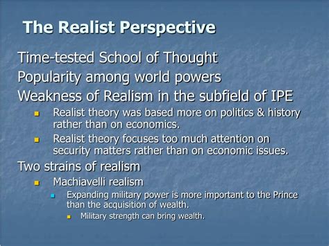 What is the realist perspective theory?