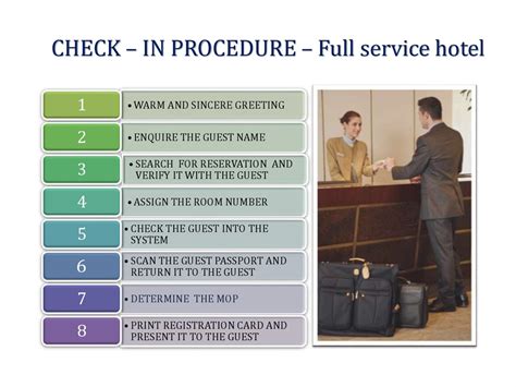 What is the receiving procedure in a hotel?