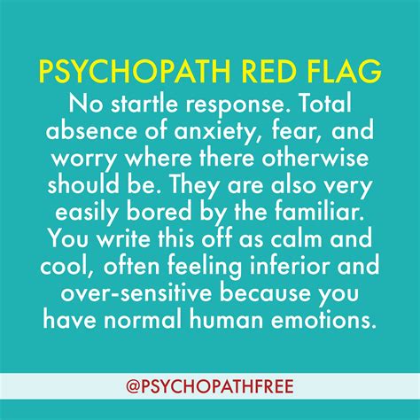 What is the red flag of a psychopath?