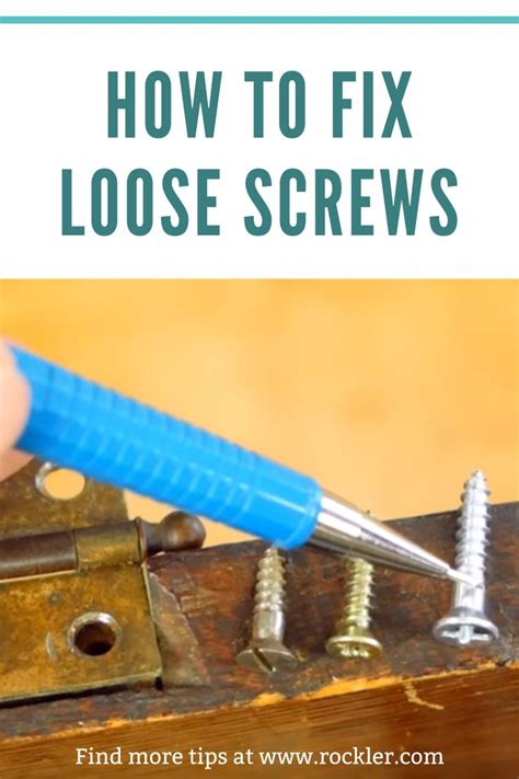 What is the remedy for loose screws?