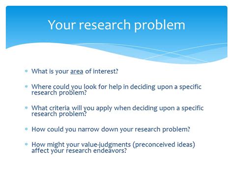 What is the research problem topic?