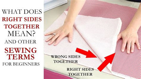 What is the right and wrong side of sewing?