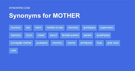 What is the role of mother synonym?