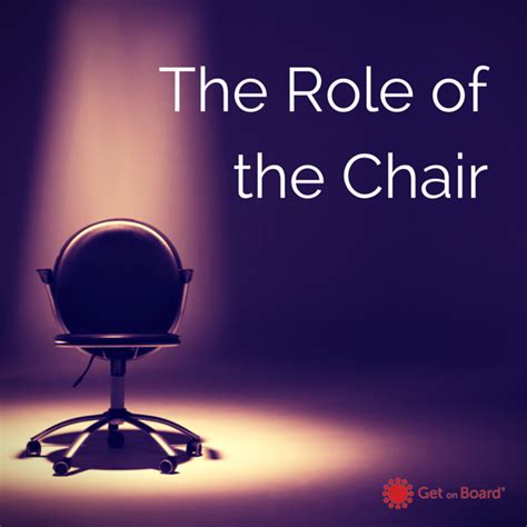 What is the role of the chair?