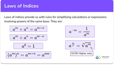 What is the rule 3 of indices?