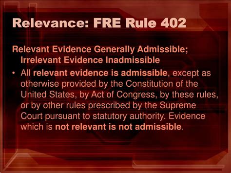 What is the rule 402?