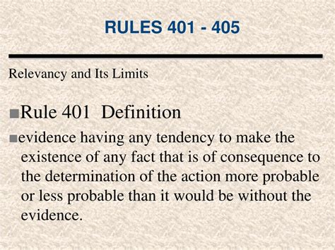 What is the rule 405 in Texas?