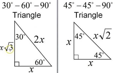 What is the rule for a 30-60-90 triangle responses?