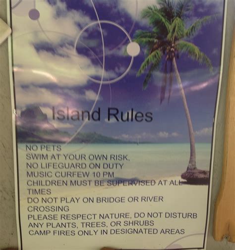 What is the rule for island?