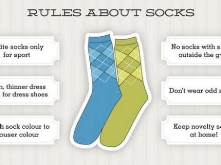 What is the rule for wearing socks?