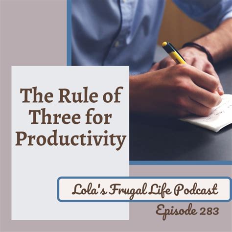 What is the rule of 3 in productivity?