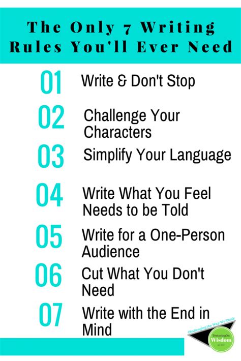 What is the rule of 7 in writing?