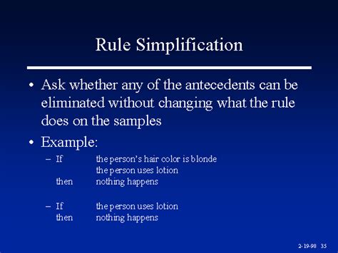What is the rule of simplification?
